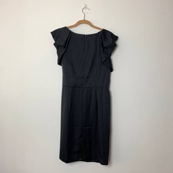 NWT Loft Black Flutter Sleeve Dress Sz 14 - Picture 3 of 4